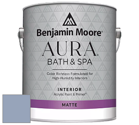 Benjamin Moore Aura 532 Bath & Spa Waterborne Interior Paint Matte Finish краска цвет 1425 Dreamy