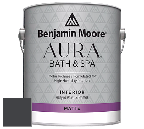 Benjamin Moore Aura 532 Bath & Spa Waterborne Interior Paint Matte Finish краска цвет 2129-10 Midnight Dream
