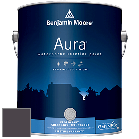 Benjamin Moore Aura 632 Waterborne Exterior Semi-Gloss Finish краска цвет 2072-10 Dark Basalt