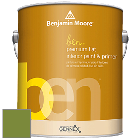 Benjamin Moore Ben W625 Premium Interior Latex Flat краска цвет NCS S 3060-G40Y 