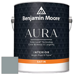 Benjamin Moore Aura 526 Waterborne Interior Satin Finish покрытие цвет 2122-30 Cloudy Sky