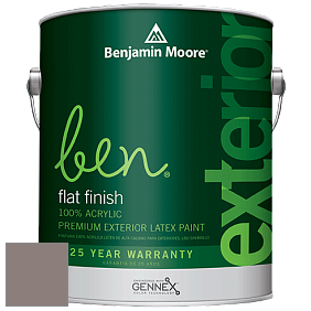 Benjamin Moore Ben 541 Waterborne Exterior Flat Finish краска цвет 2109-40 Smoked Oyster
