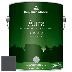 Benjamin Moore Aura 629 Waterborne Exterior Flat Finish краска цвет 2125-10 Black Panther