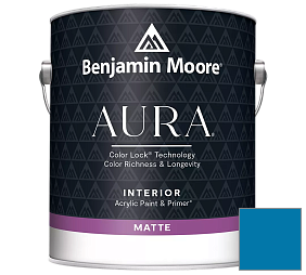 Краска Benjamin Moore Aura Interior Paint - Matte (522) цвет 791 Paddington Blue