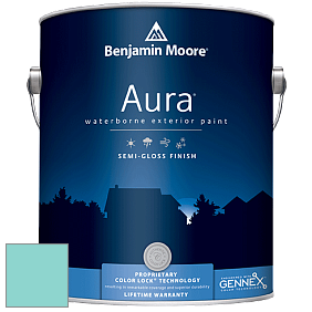Benjamin Moore Aura 632 Waterborne Exterior Semi-Gloss Finish краска цвет 661 Caribbean Cool