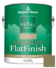 Краска Regal Select Exterior Paint-MoorLife Flat Finish (W105) цвет 496 Chopped Dill