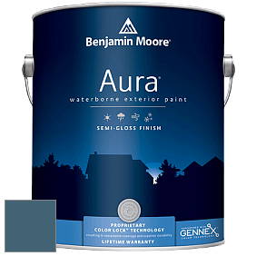 Benjamin Moore Aura 632 Waterborne Exterior Semi-Gloss Finish краска цвет 2062-30 Blue Danube