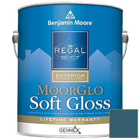 Краска Regal Select Exterior Paint-Moor GloSoft Gloss Finish (W096) цвет 2058-20 Slate Teal