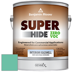Benjamin Moore 357 Super Hide Zero Voc Interior Eggshell краска цвет 606 Island Paradise