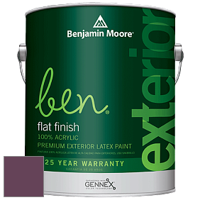 Benjamin Moore Ben 541 Waterborne Exterior Flat Finish краска цвет 2074-10 Grape Juice