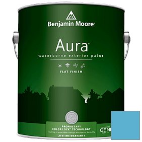 Краска Aura Waterborne Exterior Flat Finish (629) цвет 782 Blue Belle Island