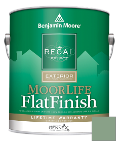 Краска Regal Select Exterior Paint-MoorLife Flat Finish (W105) цвет 628 Winchester Sage