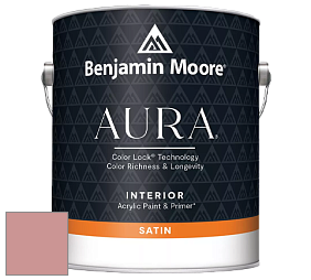 Benjamin Moore Aura 526 Waterborne Interior Satin Finish покрытие цвет 2172-50 Bouquet Rose