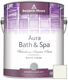 Краска Benjamin Moore Aura Bath & Spa Interior Paint Matte Finish (532) цвет 2144-70 Snowfall White
