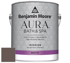 Benjamin Moore Aura 532 Bath & Spa Waterborne Interior Paint Matte Finish краска цвет 2109-30 Wood Grain Brown