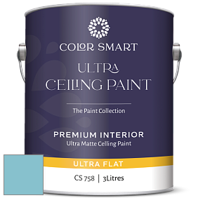 COLOR SMART CS 758 ULTRA CEILING PAINT ультраматовая краска цвет 2054-50 Seaside Blue