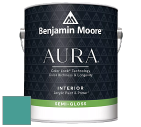 Benjamin Moore Aura 528 Waterborne Interior Semi-gloss Finish краска цвет NCS S 3040-B60G 