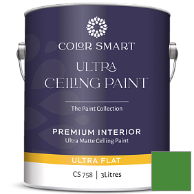 Краска COLOR SMART CS 758 ULTRA CEILING PAINT ультраматовая краска цвет 2033-10 Yellow Green