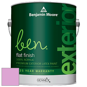 Benjamin Moore Ben 541 Waterborne Exterior Flat Finish краска цвет 2077-50 Pretty Pink