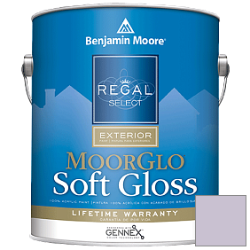 Краска Regal Select Exterior Paint-Moor GloSoft Gloss Finish (W096) цвет 1382 Violet Petal