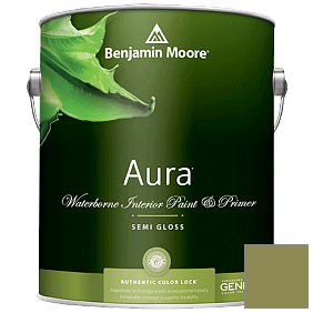 Краска Aura Waterborne Interior Semi-gloss Finish (528) цвет 2145-20 Terrapin Green
