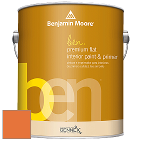 Benjamin Moore Ben W625 Premium Interior Latex Flat краска цвет 2015-20 Orange Burst