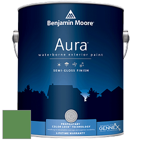 Benjamin Moore Aura 632 Waterborne Exterior Semi-Gloss Finish краска цвет 2034-30 Grassy Fields