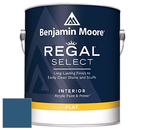 Benjamin Moore 547 Regal Select Waterborne Interior Flat Finish краска цвет RAL 5009 