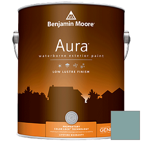 Краска Aura Waterborne Exterior Low Lustre Finish (634) цвет 711 Boca Raton Blue
