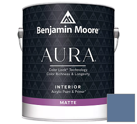 Краска Benjamin Moore Aura Interior Paint - Matte (522) цвет 825 Blue Nova