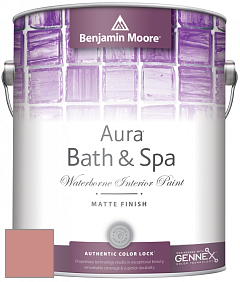 Benjamin Moore Aura 532 Bath & Spa Waterborne Interior Paint Matte Finish краска цвет 2174-40 Dusty Mauve