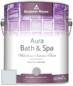 Benjamin Moore Aura 532 Bath & Spa Waterborne Interior Paint Matte Finish краска цвет 2129-70 Silver Cloud