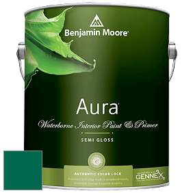 Benjamin Moore Aura 528 Waterborne Interior Semi-gloss Finish краска цвет NCS S 4550-B90G 