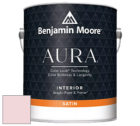 Benjamin Moore Aura 526 Waterborne Interior Satin Finish покрытие цвет 1352 Pink Dynasty