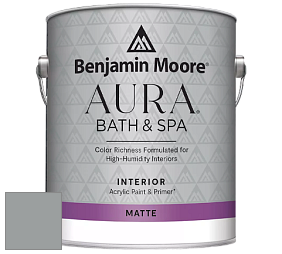 Benjamin Moore Aura 532 Bath & Spa Waterborne Interior Paint Matte Finish краска цвет 1600 Timber Wolf