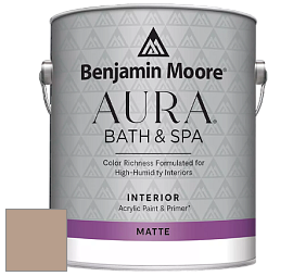 Benjamin Moore Aura 532 Bath & Spa Waterborne Interior Paint Matte Finish краска цвет 1026 Broken Arrow