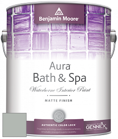 Benjamin Moore Aura 532 Bath & Spa Waterborne Interior Paint Matte Finish краска цвет 1571 Imperial Gray