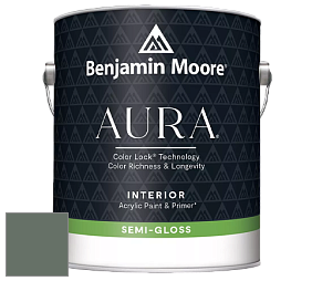 Benjamin Moore Aura 528 Waterborne Interior Semi-gloss Finish краска цвет 700 Enchanted Forest