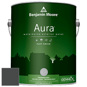 Benjamin Moore Aura 629 Waterborne Exterior Flat Finish краска цвет 2135-10 Blacktop
