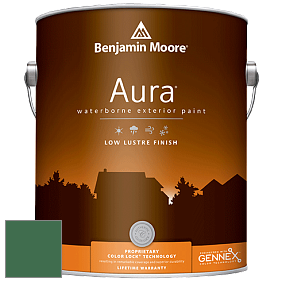 Benjamin Moore Aura 634 Waterborne Exterior Low Lustre Finish краска цвет 2038-10 Celtic Green