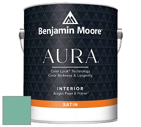 Benjamin Moore Aura 526 Waterborne Interior Satin Finish покрытие цвет 2041-40 Juneau Spring
