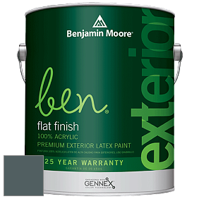 Benjamin Moore Ben 541 Waterborne Exterior Flat Finish краска цвет 2136-30 Amazon Green