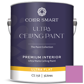 Краска COLOR SMART CS 758 ULTRA CEILING PAINT ультраматовая краска цвет 2076-40 Raspberry Mousse