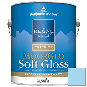Краска Regal Select Exterior Paint-Moor GloSoft Gloss Finish (W096) цвет 2066-60 Honolulu Blue