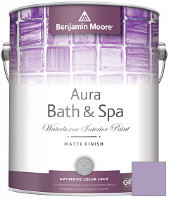 Краска Benjamin Moore Aura Bath & Spa Interior Paint Matte Finish (532) цвет 1390 Hydrangea