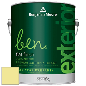 Benjamin Moore Ben 541 Waterborne Exterior Flat Finish краска цвет 2025-50 Lemon Freeze