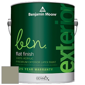 Benjamin Moore Ben 541 Waterborne Exterior Flat Finish краска цвет 2141-40 Creekside Green