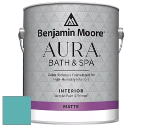 Benjamin Moore Aura 532 Bath & Spa Waterborne Interior Paint Matte Finish краска цвет NCS S 2040-B40G 