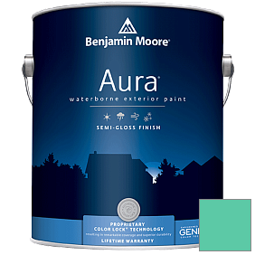 Краска Aura Waterborne Exterior Semi-Gloss Finish (632) цвет 2045-40 Bahama Green