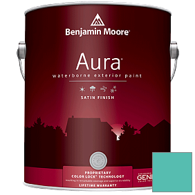 Краска Aura Waterborne Exterior Satin Finish (631) цвет 2048-40 Poolside Blue